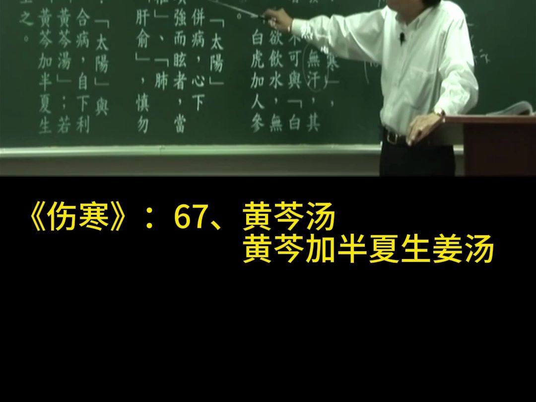 伤寒67,黄芩汤 黄芩加半夏生姜汤 倪海厦
