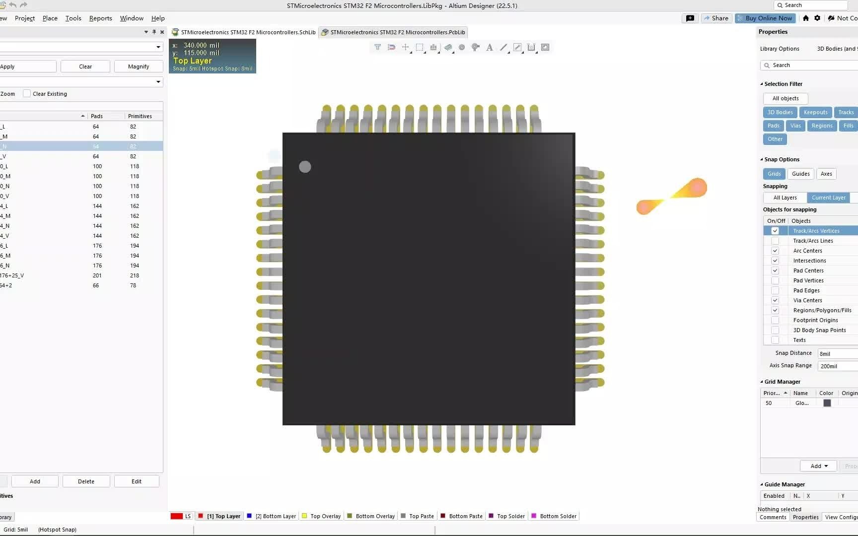 【封装库简介】8. 意法半导体STM32F2系列微控制器PCB封装库哔哩哔哩bilibili