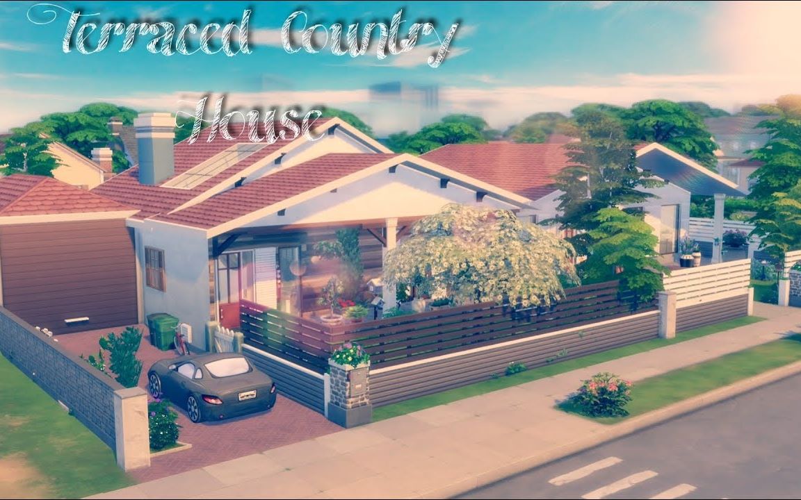 【葡萄吃月饼|搬运】模拟人生4速建 Terraced Country Houses | NO CC | by Rain哔哩哔哩bilibili