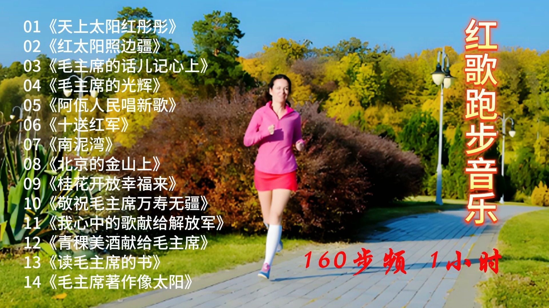 红歌跑步音乐，160步频1小时