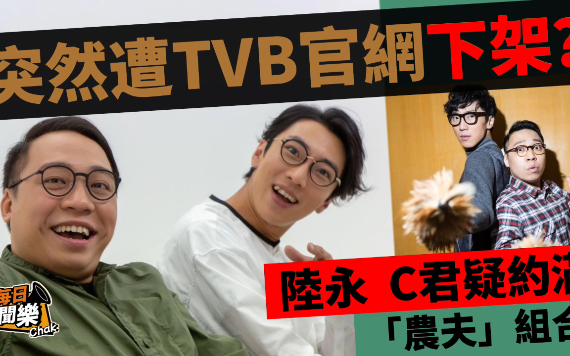 农夫组合疑约满!陆永C君突然遭TVB官网下架,两人资料均被删走哔哩哔哩bilibili