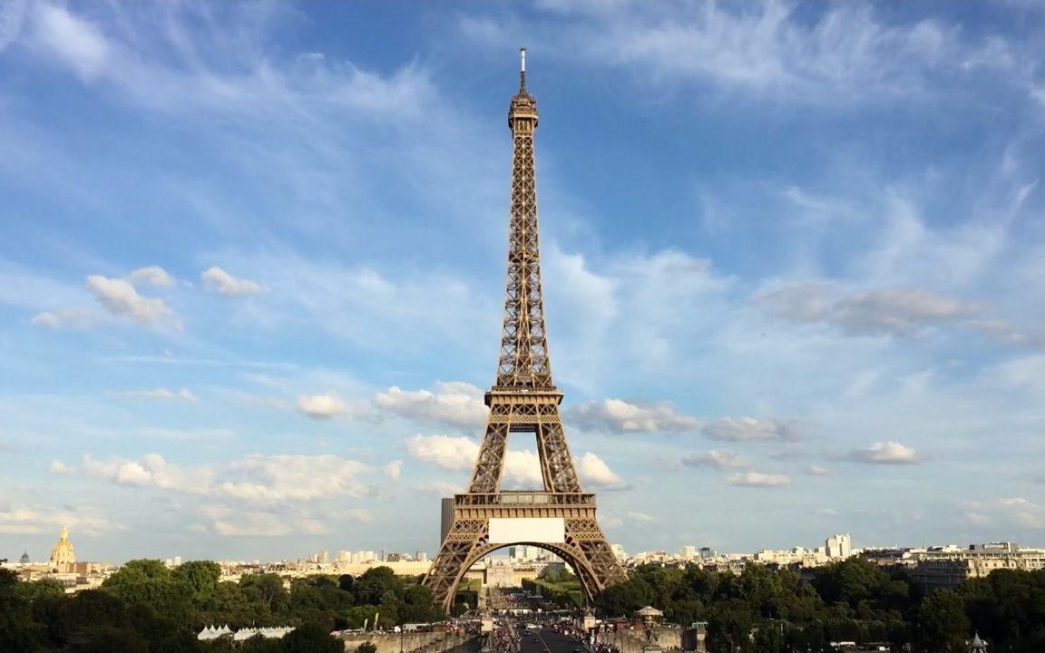 【超清法国】漫步法国巴黎 夏悠宫-埃菲尔铁塔 2017.10