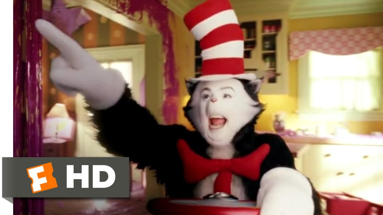 [图]【YouTube】The Cat in The Hat (2003) - clean up The House Scene (10/10) | Movie