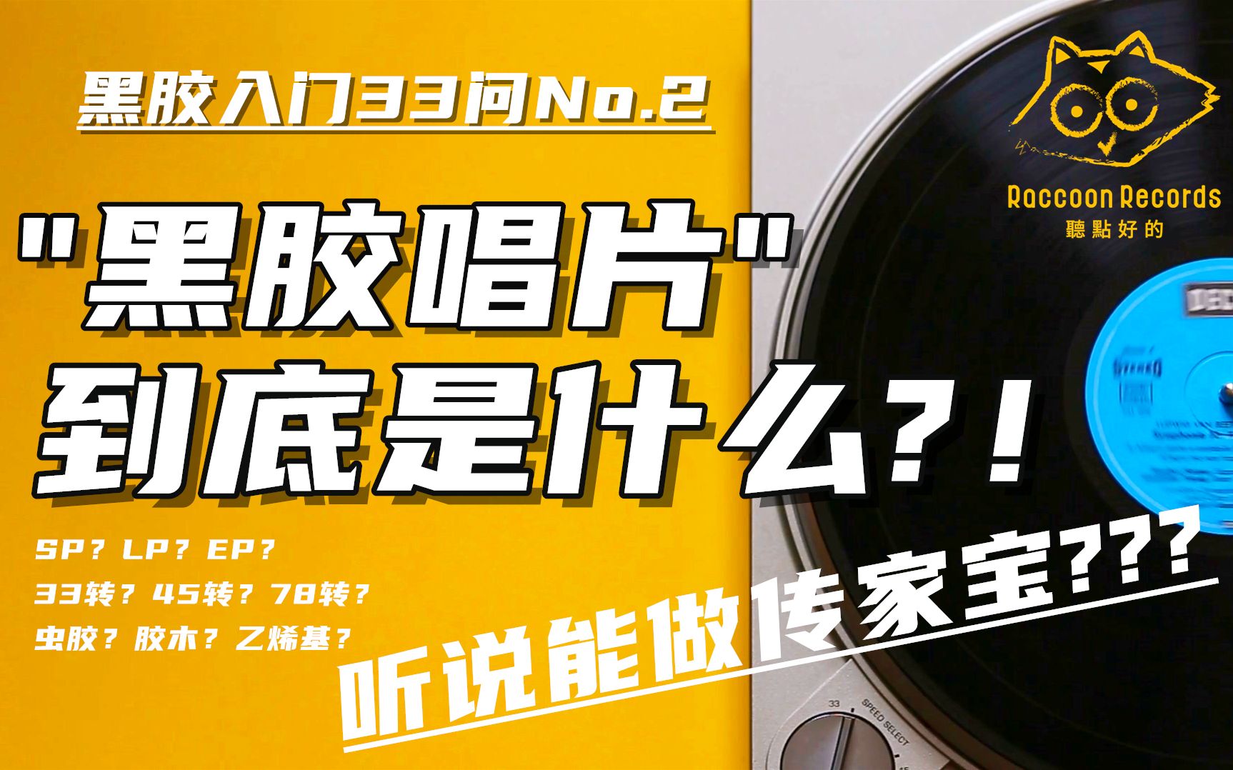 “黑胶唱片”到底是啥?留着能做传家宝?!虫胶/乙烯基唱片、EP/LP傻傻分不清?来让浣熊给你大盘点!| 黑胶入门33问 No.2哔哩哔哩bilibili