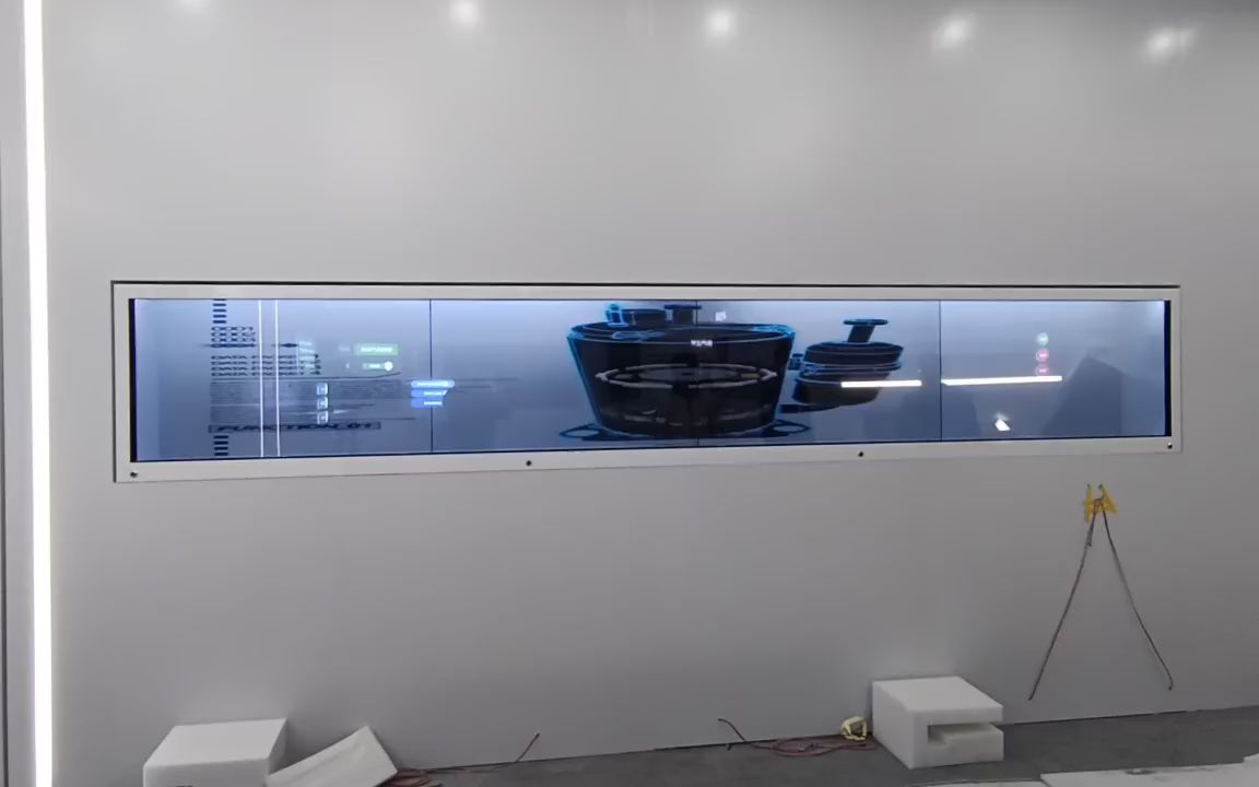 寸-1x4透明拼接,49寸-2x4透明拼接,55寸 2x2透明拼接,霖视透明拼接屏