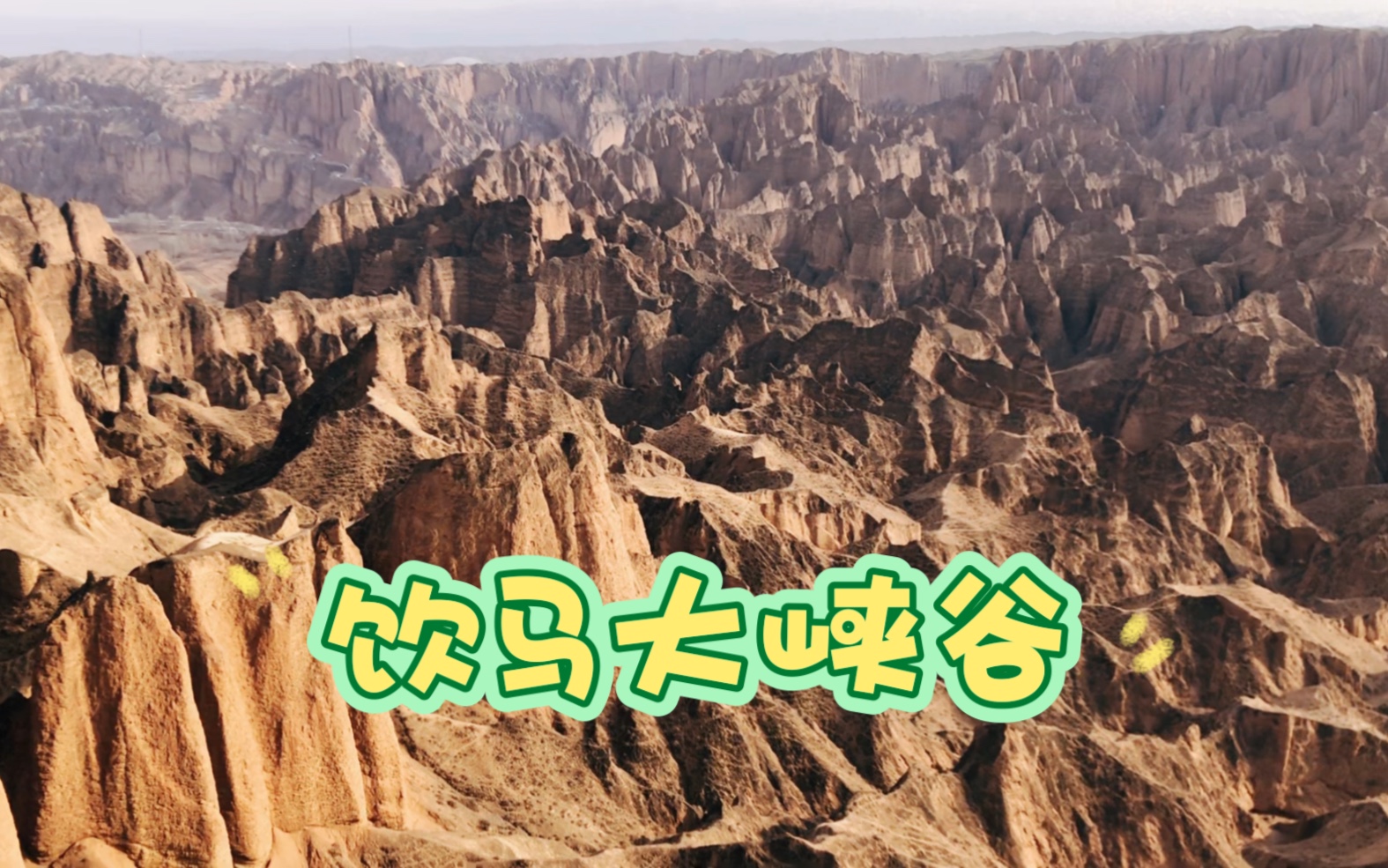 在饮马大峡谷的观景台上俯瞰整个黄河石林景区!无比壮观震撼人心