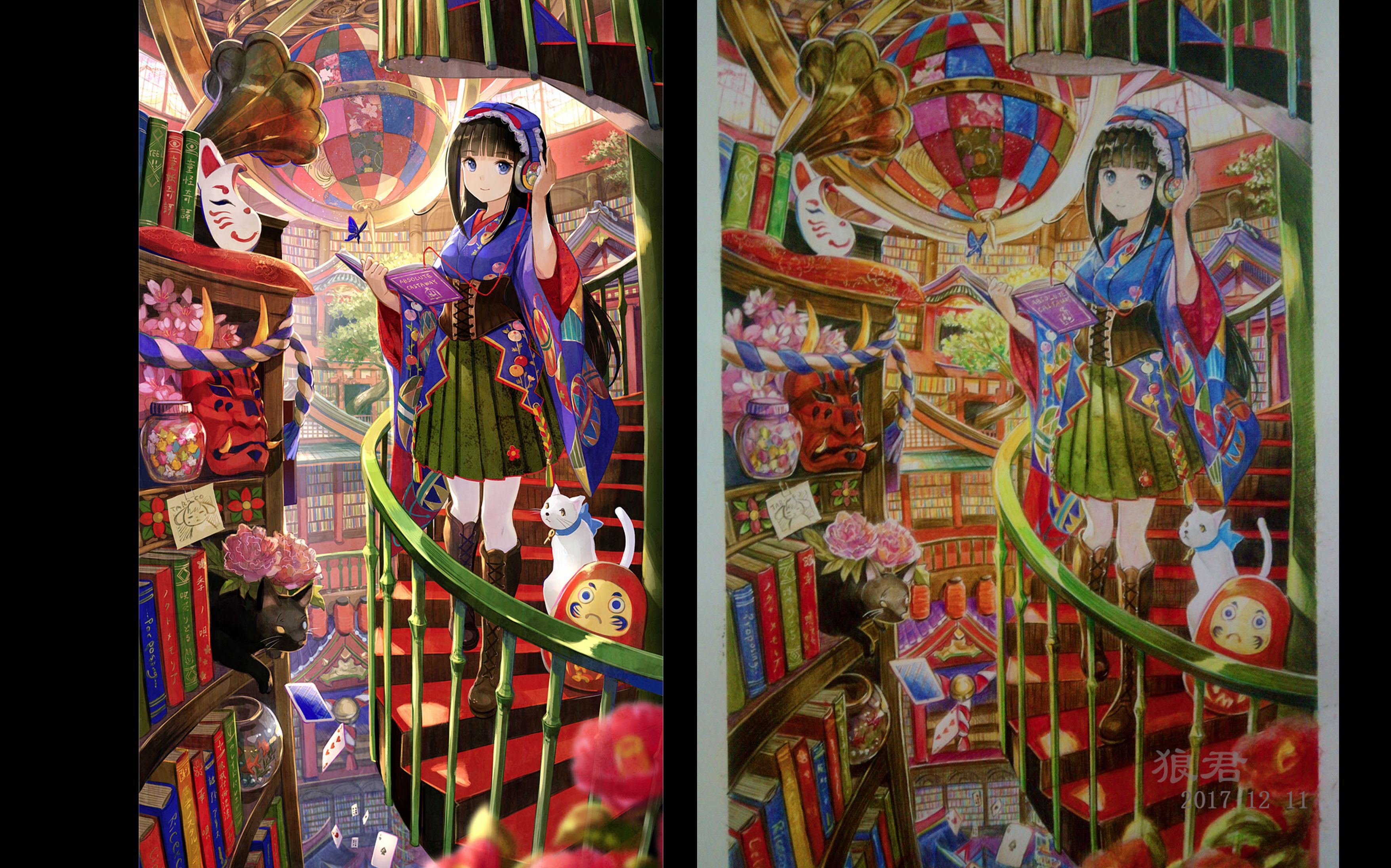 【手绘临摹】 藤原 【水溶彩铅】_哔哩哔哩 (゜-゜)つロ 干杯~-bili