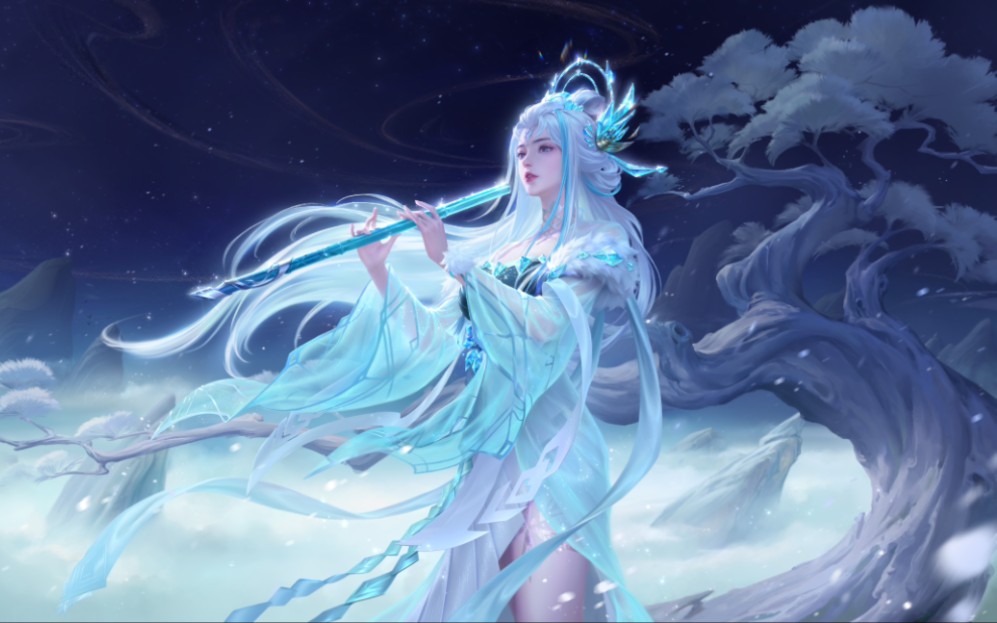 露娜—世冠霜月吟皮肤特效预览