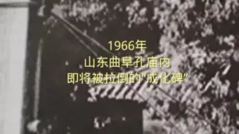 Download Video: 1966年11月，曲阜孔庙却遭到破坏：“大成至圣先师文宣王”墓碑被砸断，坟墓被铲平，大量石碑被砸，文物和古籍被烧毁，连古松柏也没放过