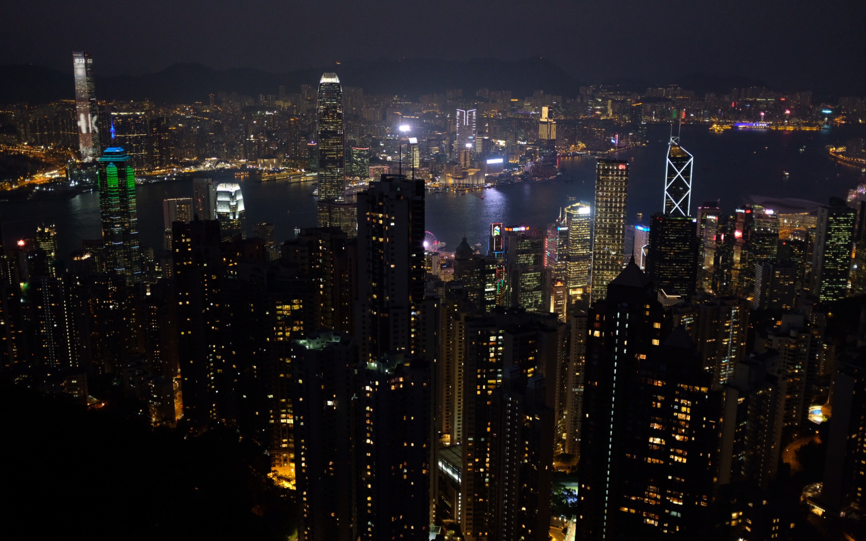 香港夜景真实图片