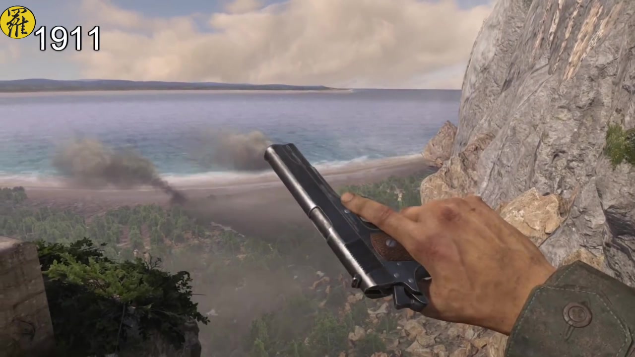m1911手枪游戏中第一视角射击展示流畅的操作最适合战场快速反应