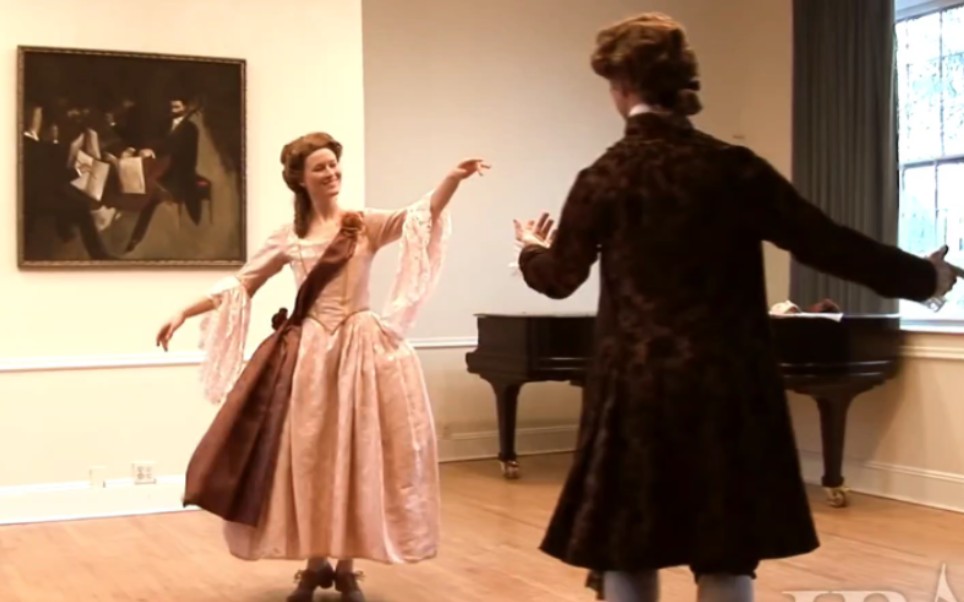 18世纪早期巴洛克舞蹈两人小步舞曲minuet deux-贵族佳丽-女作曲家