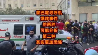 下载视频: 【我就是心净】黎巴嫩寻呼机爆炸事件的两种可能分析，第2种其实更加恐怖。