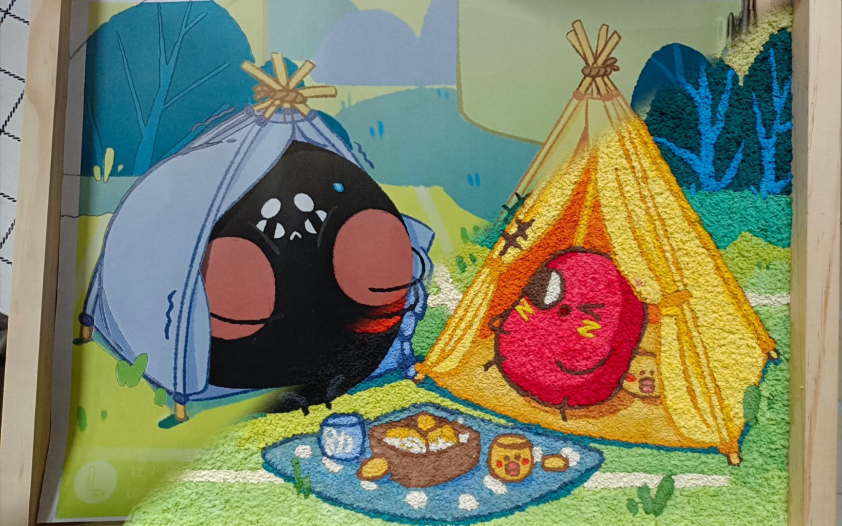 红小豆纸浆画!_哔哩哔哩_bilibili