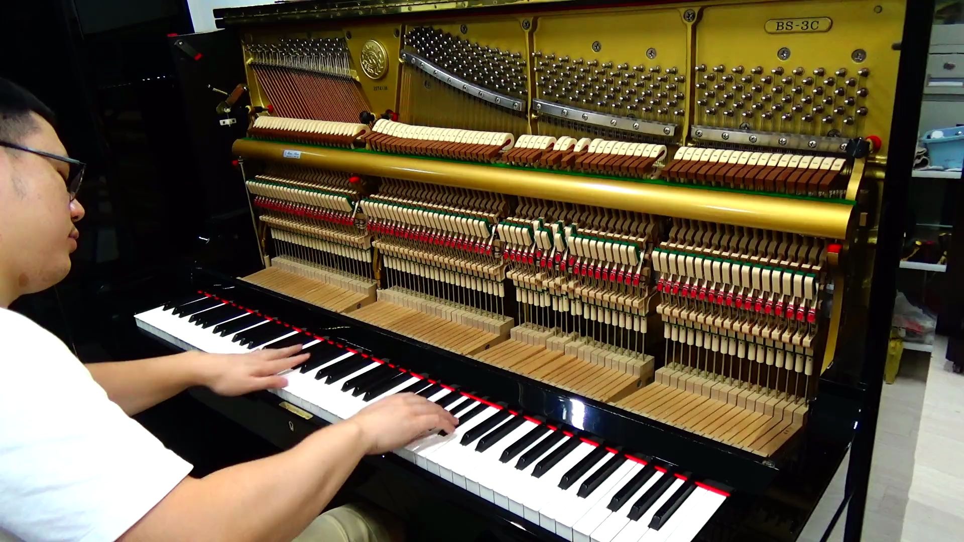 97年红木榔头二手钢琴卡瓦伊bs3c 序列号2274138 日本原装进口kawai