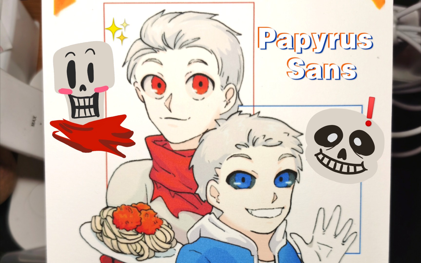 【指繪】undertale 傳說之下 sans x papyrus[擬人]