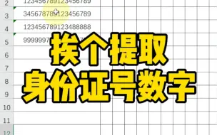 Download Video: Excel如何挨个提取身份证号数字？