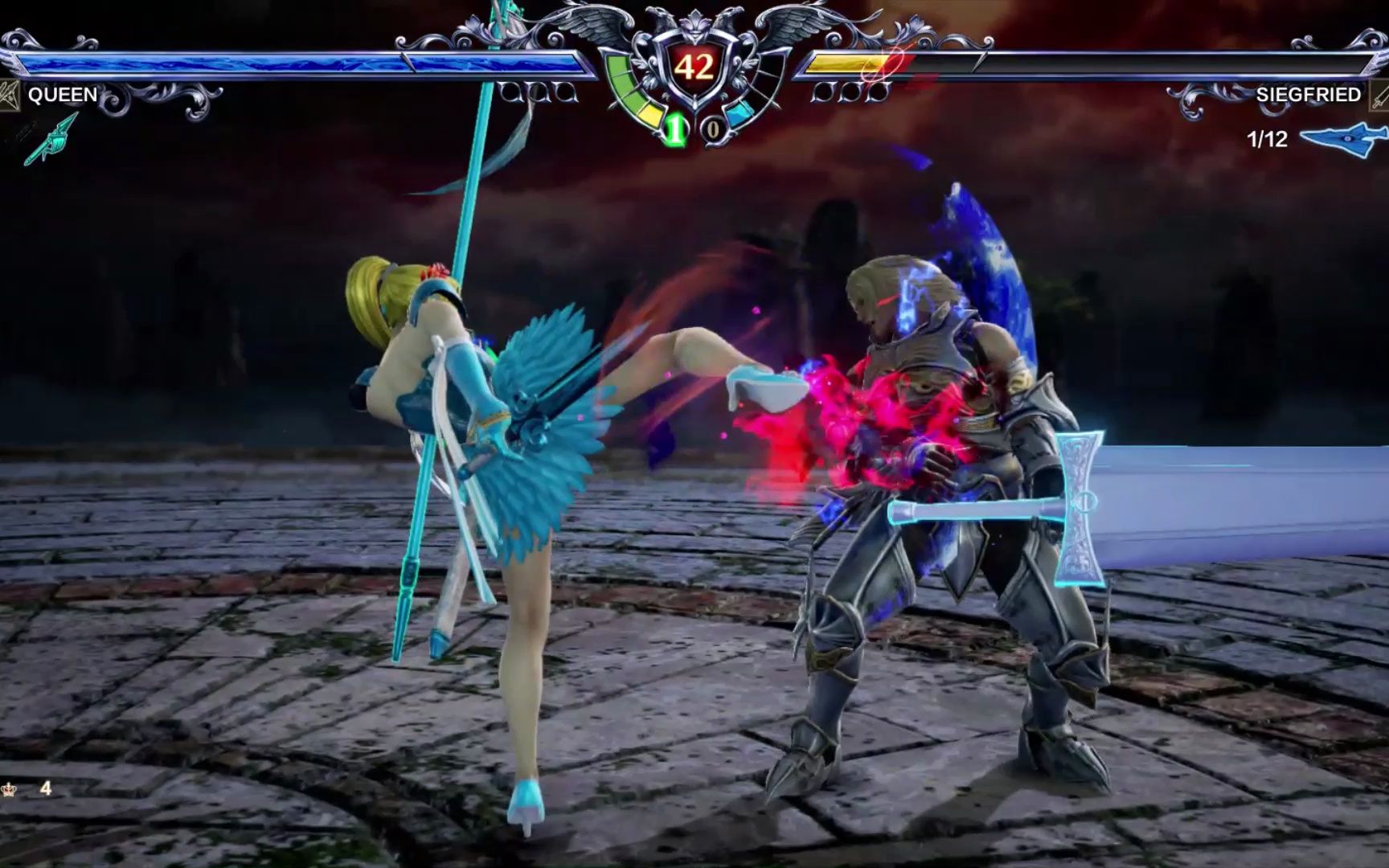 《刀魂6-hilde》the full moon【spear regalia中 蓄势b→同时按下b k