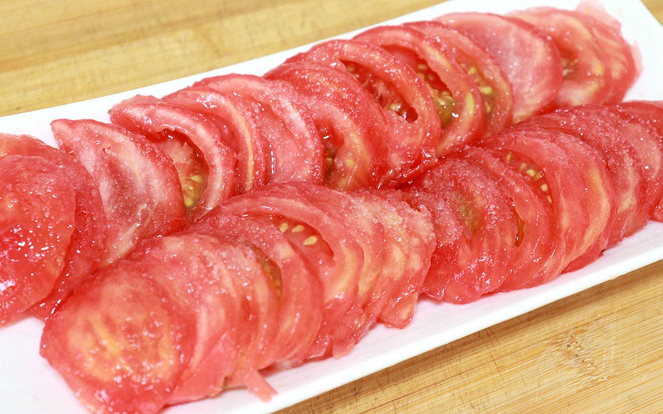 今天才知道,凉拌番茄不能只放糖,多加一样调料,口感提升2倍_哔哩哔哩