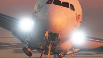 迪拜上空的维珍航空 波音787-9客机Virgin Atlantic Boeing 787-9 over Dubai