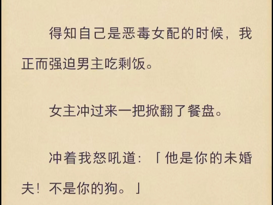 (完结)得知自己是恶毒女配的时候,我正而强迫男主吃剩饭.哔哩哔哩bilibili