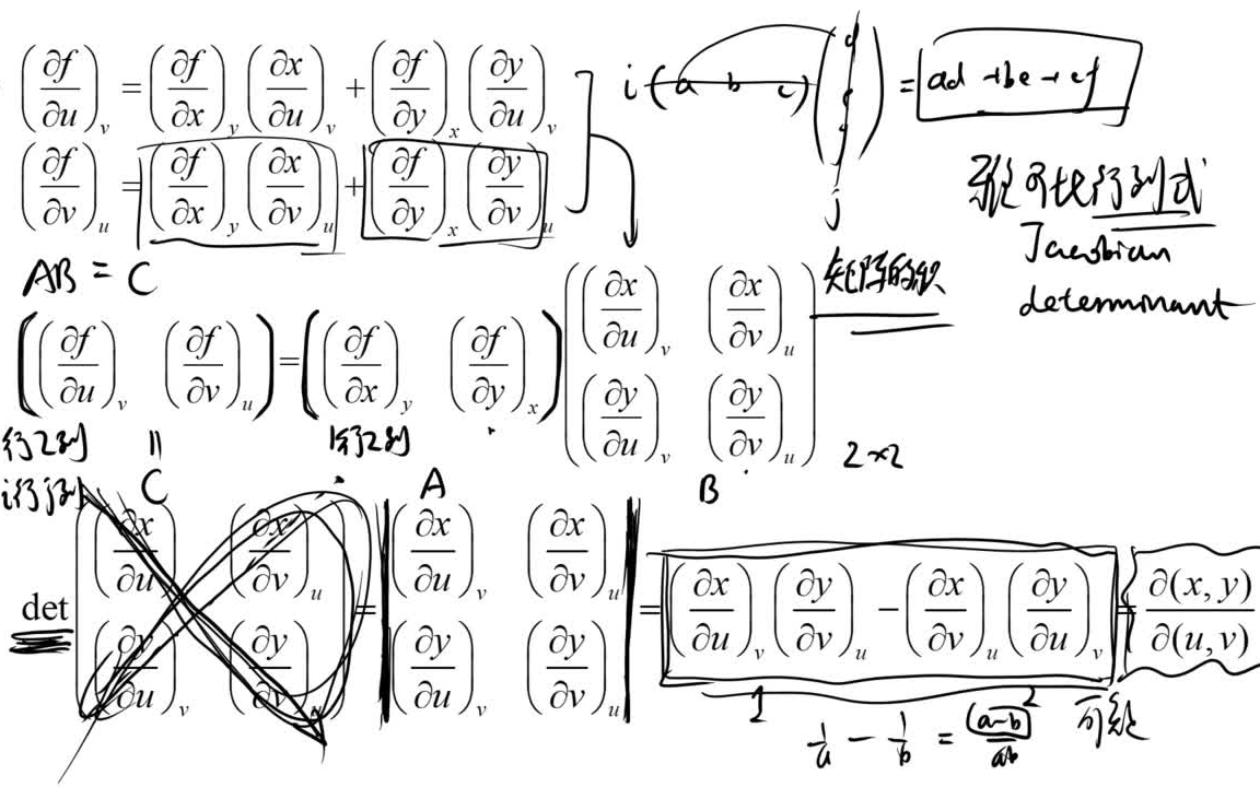 化学热力学4.4:雅可比行列式哔哩哔哩bilibili
