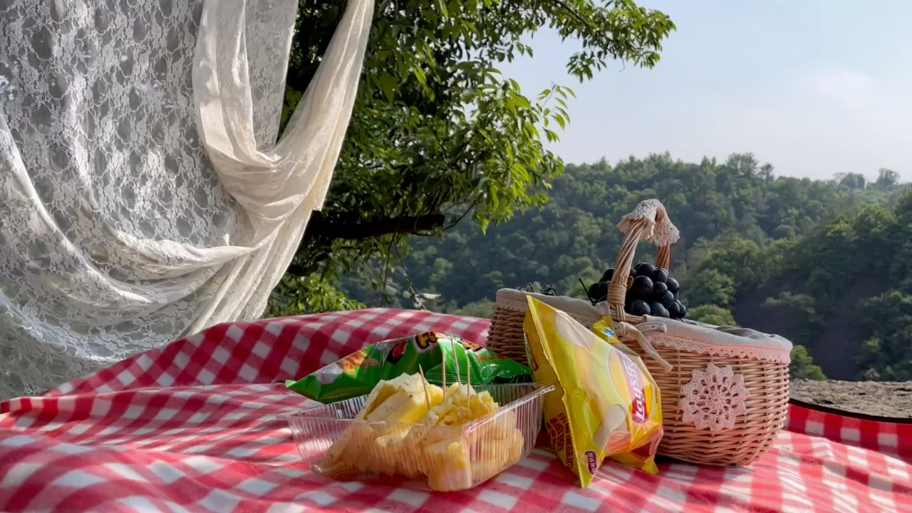 去郊外和闺蜜野餐