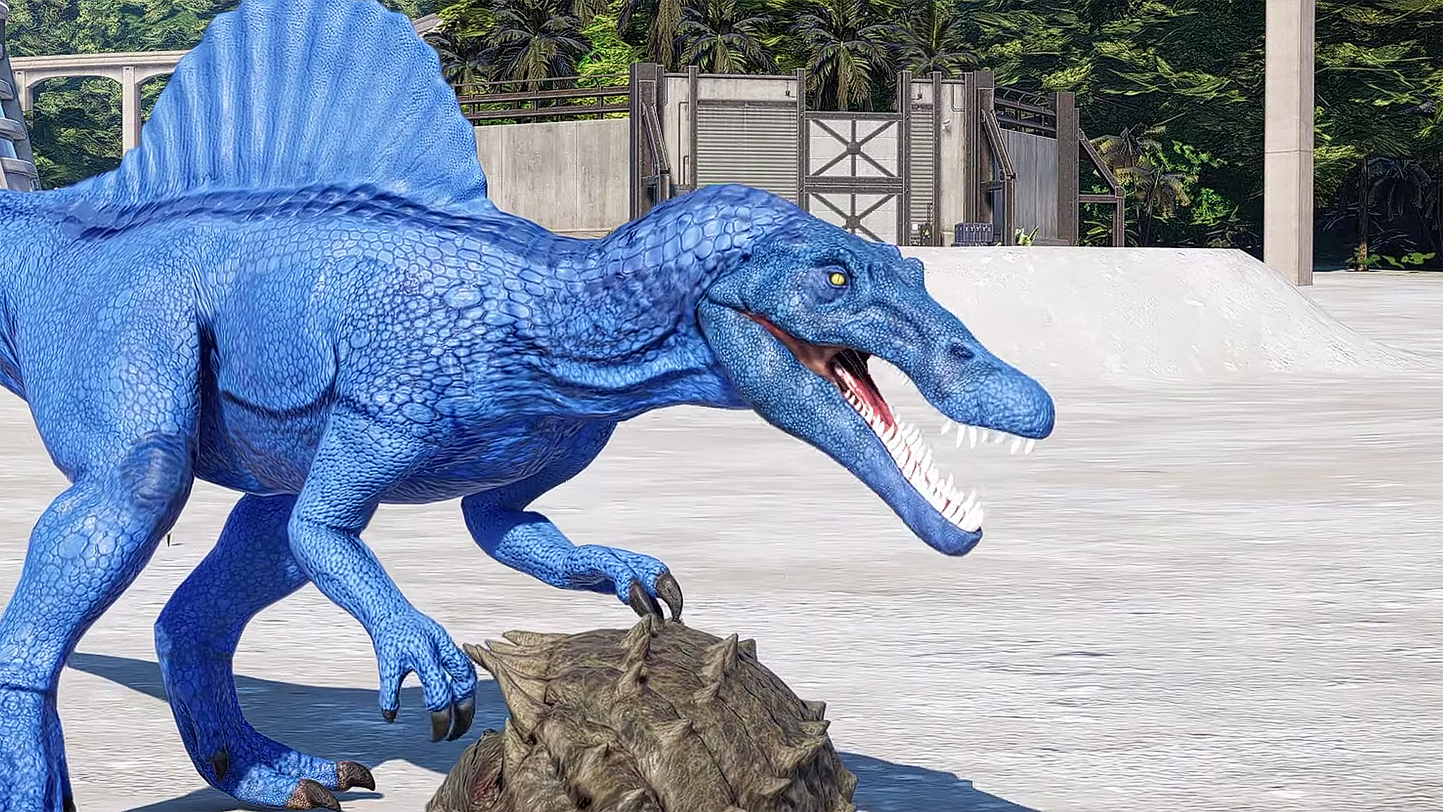 战狂棘龙,天蝎暴龙,食肉牛龙—游戏:侏罗纪世界进化