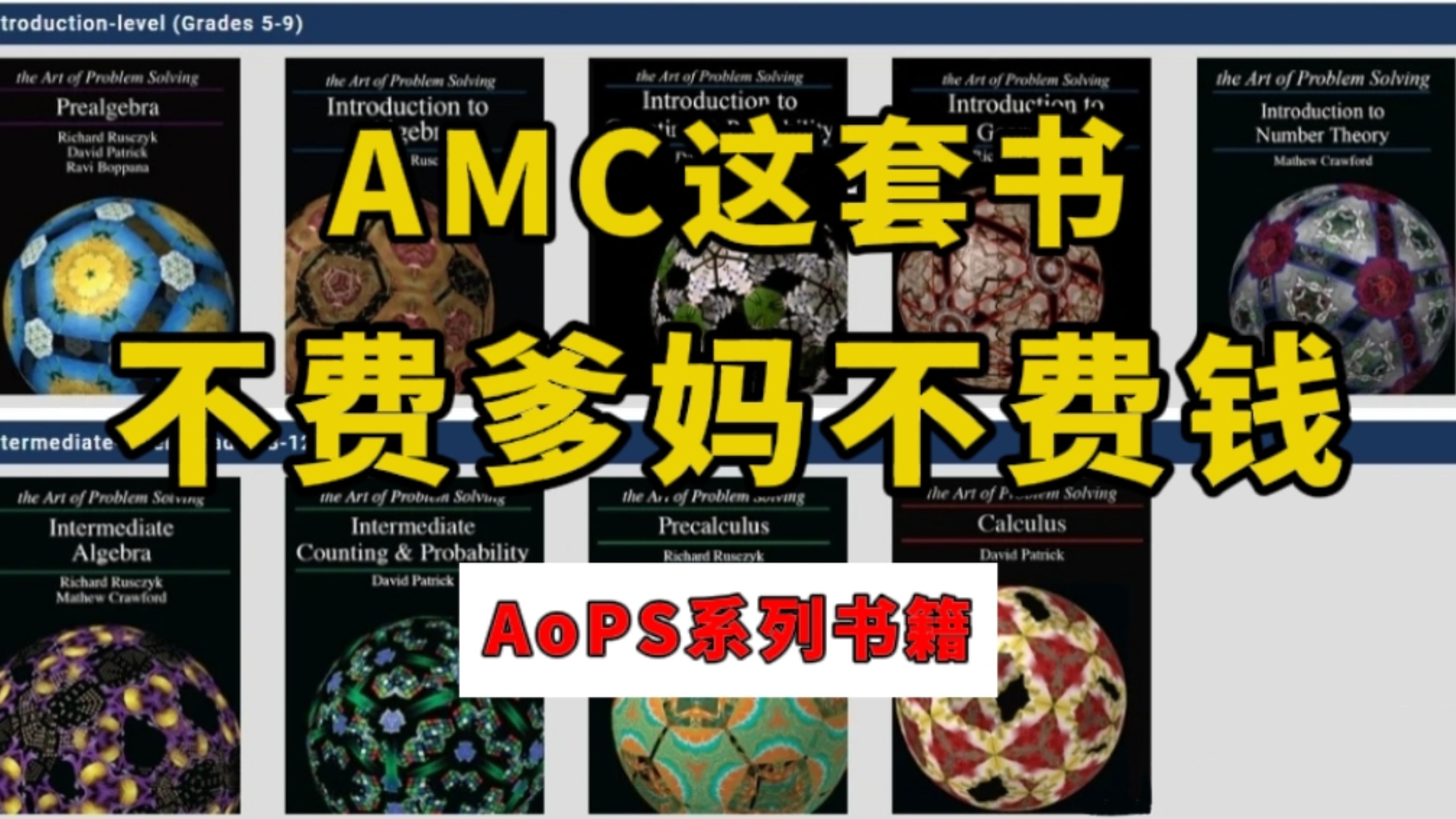 【AMC数学竞赛】可是它真的让我实现了一个月AMC进1%啊....【AOPS系列书籍(全英文)】走国际路线学生(非体制内)哔哩哔哩bilibili