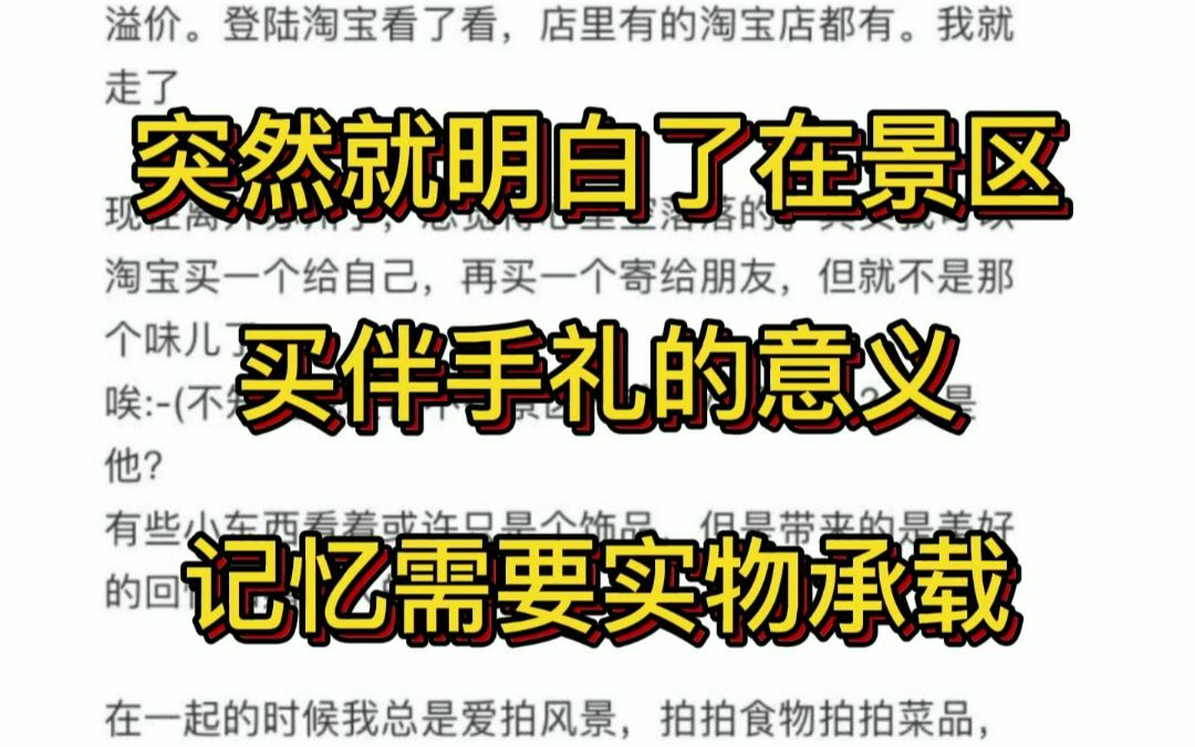 突然就明白了在景区买伴手礼的意义:记忆需要实物承载哔哩哔哩bilibili