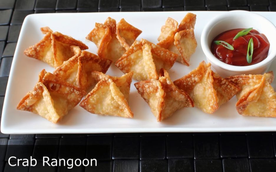 【美食】炸蟹角-脆皮蟹肉奶油芝士馄饨【小高姐】鸡汤馄饨 从熬汤 到