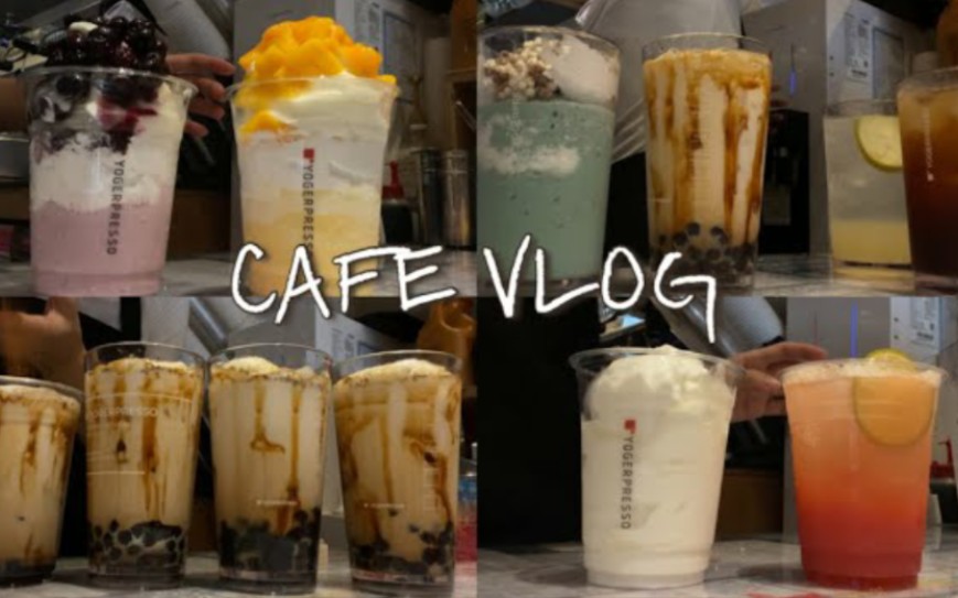 Caf㩠VLOG |#夏季咖啡厅 黑糖珍珠奶茶 /冰淇淋 /珍珠奶昔 /西柚、柠檬汽水、软豆糕刨冰 / Merry 芒果,芝士&yeonge哔哩哔哩bilibili