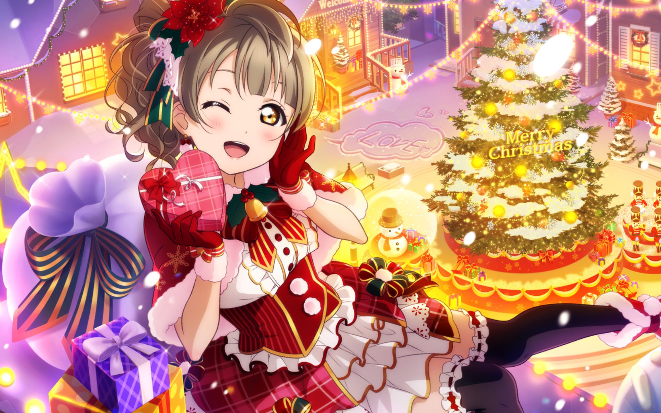 【ll群星闪耀】服装展示 逐梦的一步-南小鸟/圣诞女孩进城来_哔哩哔哩