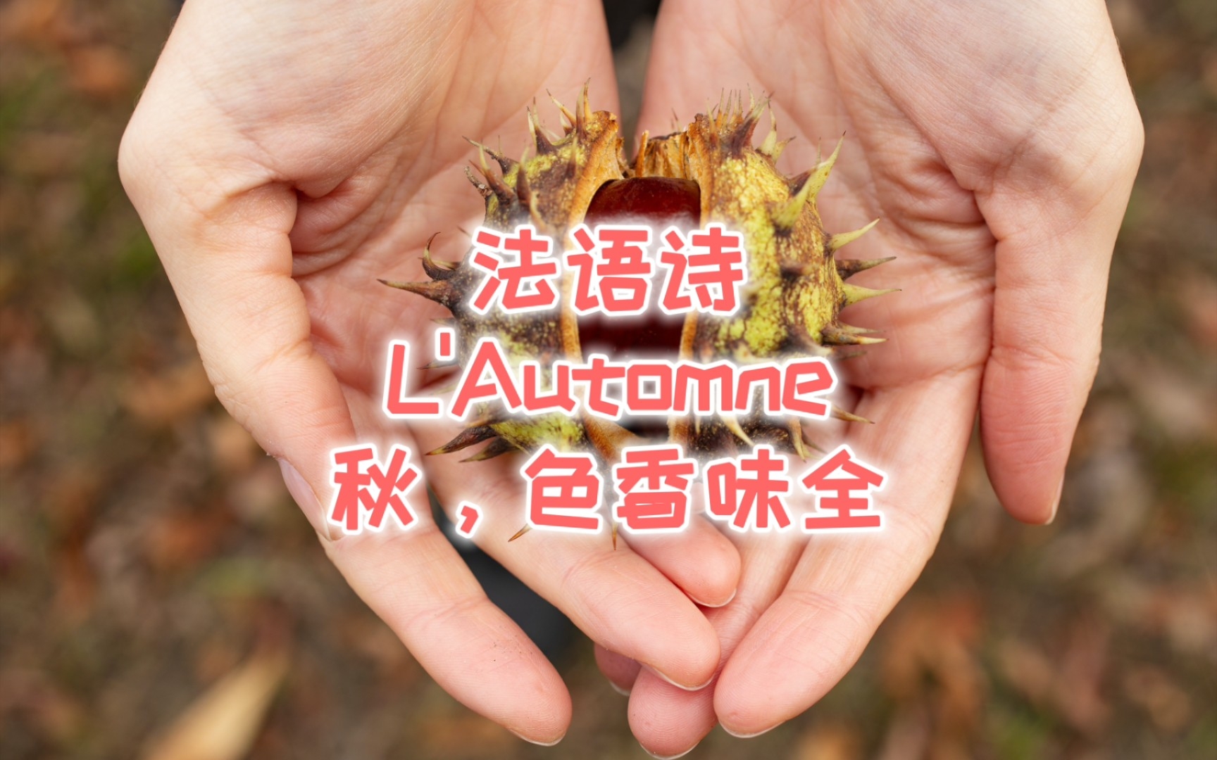 [图]法语 诗 《L'Automne》秋日--Lucie Delarue-Mardrus【终结于烤栗子的秋日】