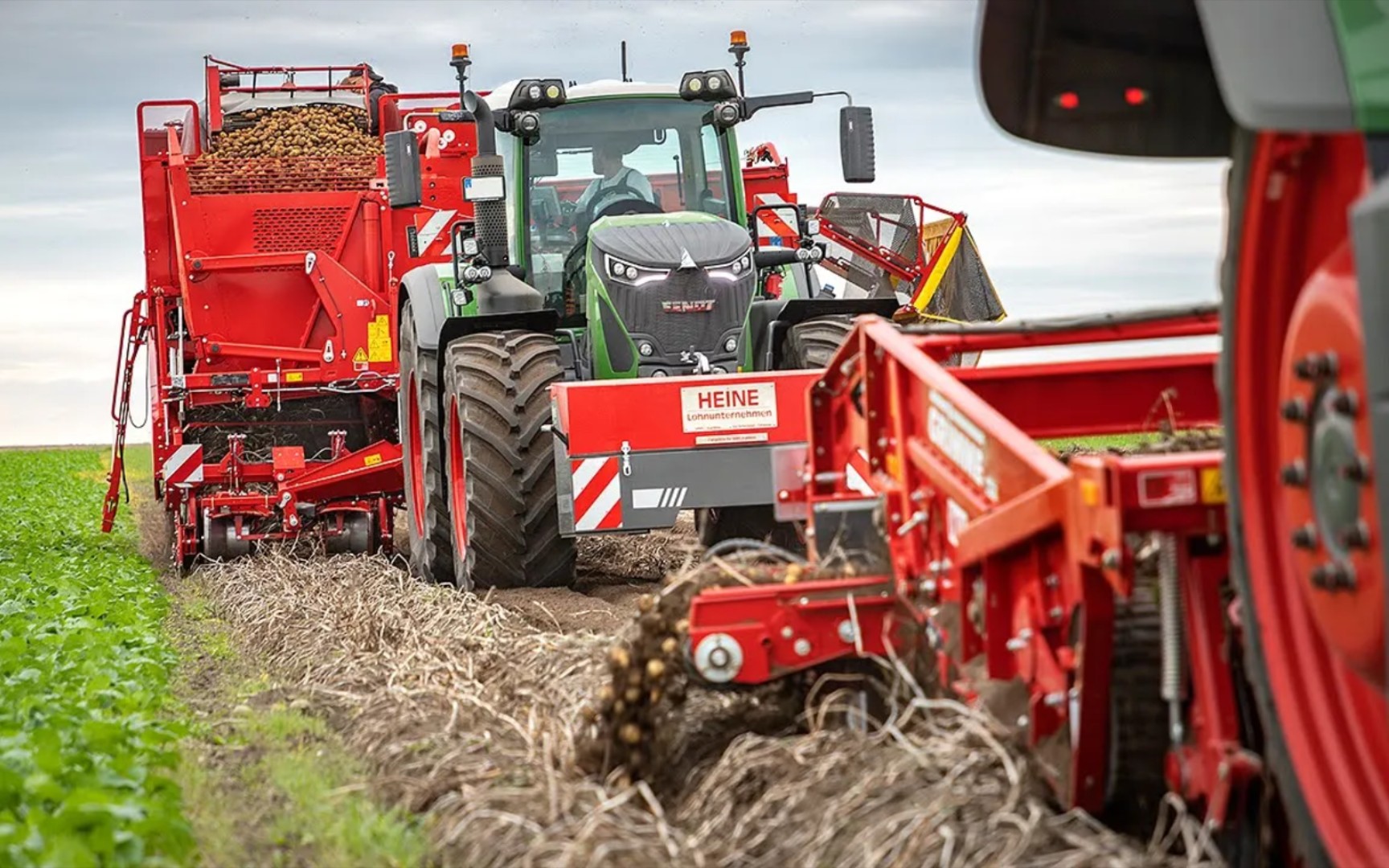格立莫(grimme) wh 200 & evo 280牵引式马铃薯收获机联合作业