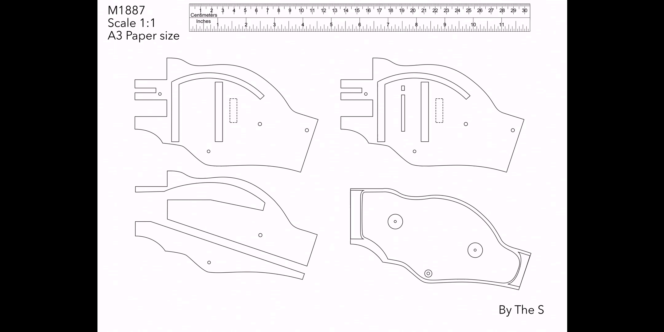 纸板温切斯特m1887图纸
