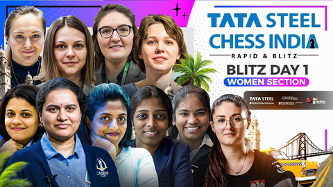 🔴Tata Steel Chess India Blitz 2023 Blitz Day 1 Round 1-9