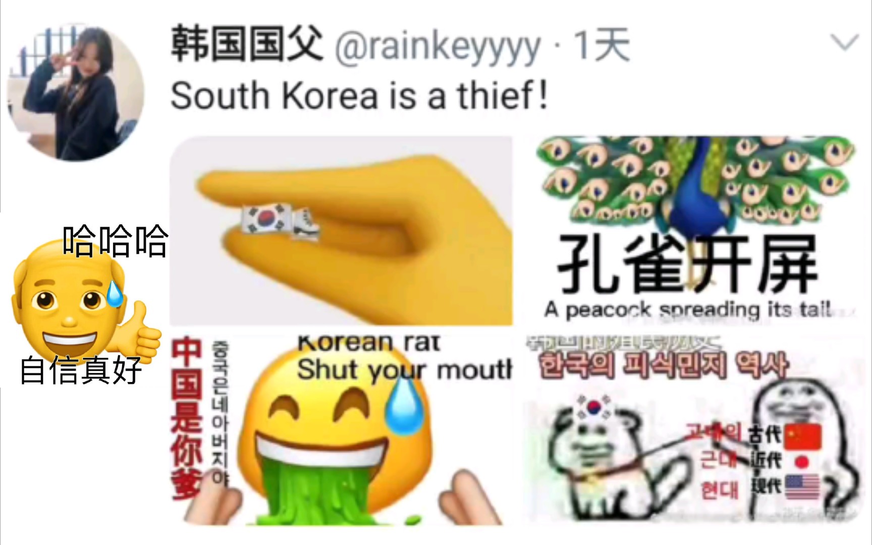 国内网友在Twitter上爆锤韩国棒子…哔哩哔哩bilibili