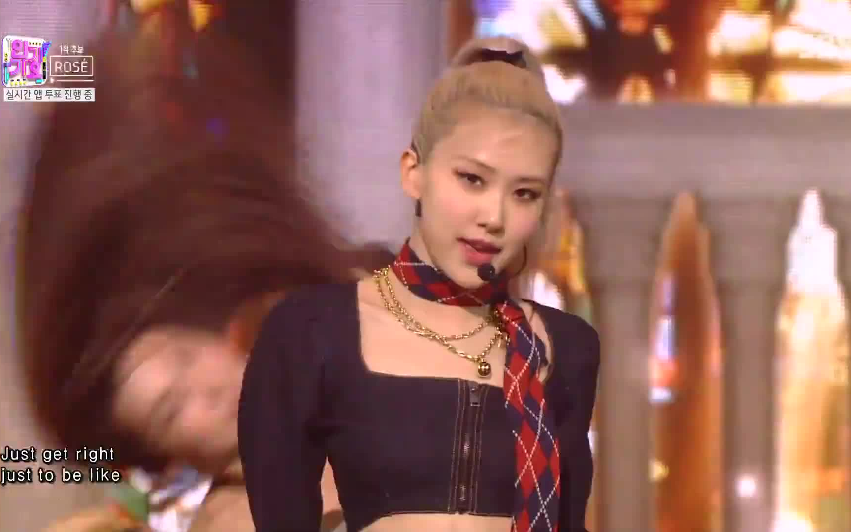 blackpink樸彩英solo出道曲ontheground210328第五個一位打歌舞臺恭喜