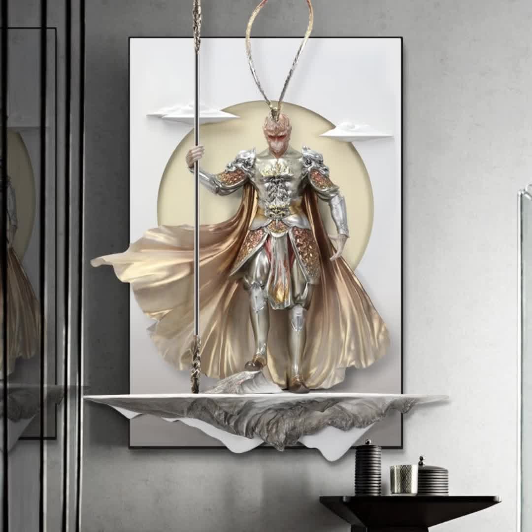 【66元券】棕榈树斗战胜佛客厅装饰画沙发背景墙壁画齐天大圣孙悟空