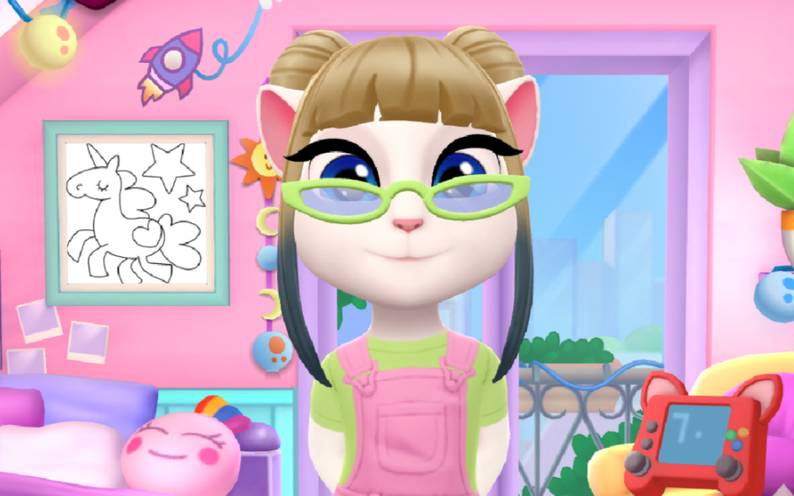 我的安吉拉2,穿着全体绿服眼镜裤装,会感受过.