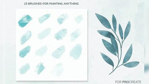 Ps水彩笔刷 淡雅水彩procreate笔刷资源合集 哔哩哔哩