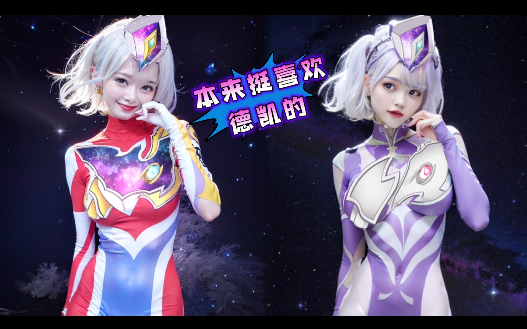 【ai绘画】小姐姐真人版德凯奥特曼&蒂娜斯奥特曼/特摄