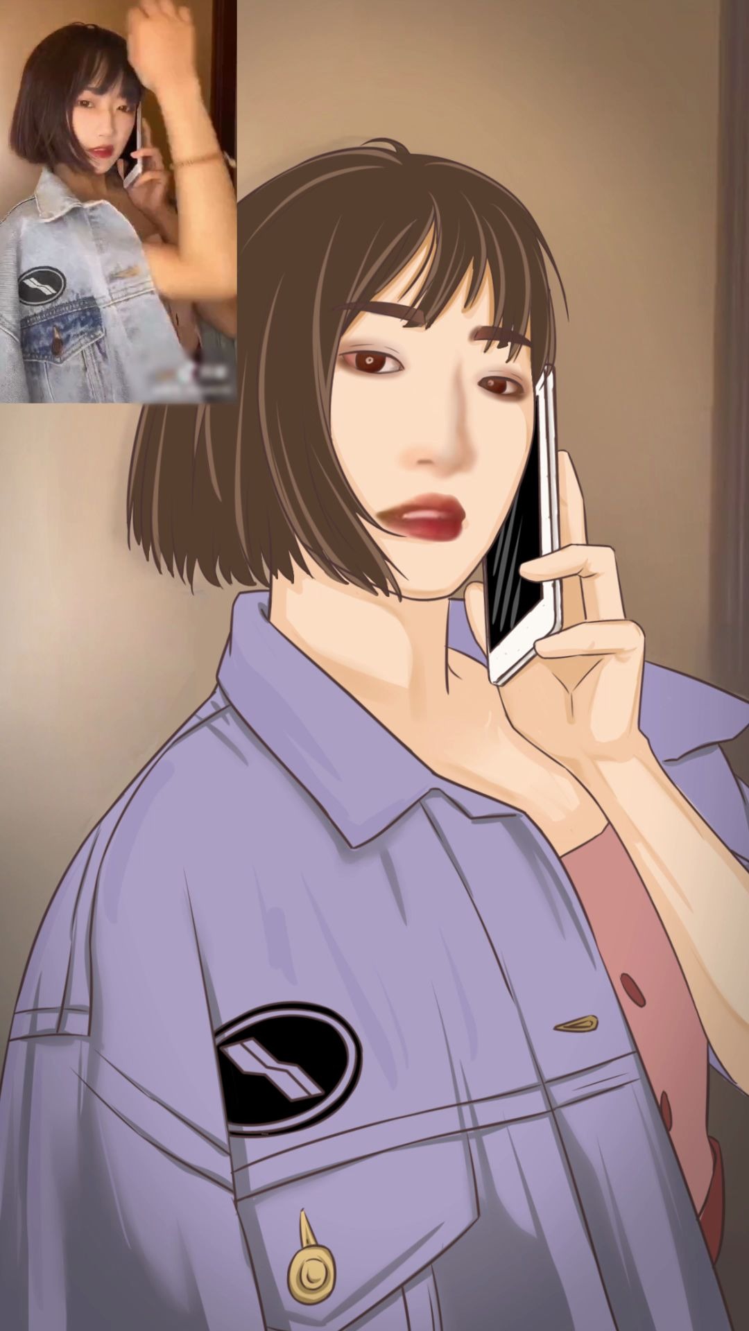 彭十六给代古拉k打电话我把视频变成了动画片