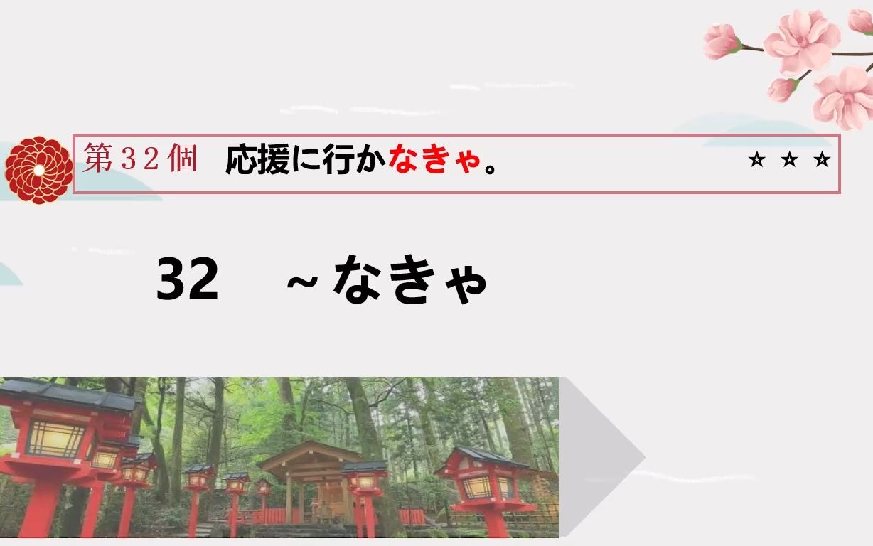 日语三级能力考试第三十二个语法点:~なきゃ哔哩哔哩bilibili