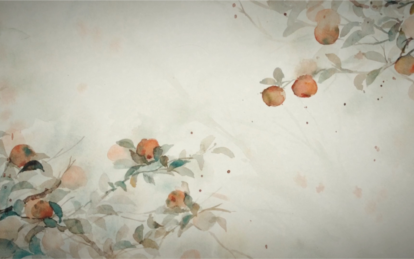 活动作品晓涵国风水彩湿画法氛围晕染