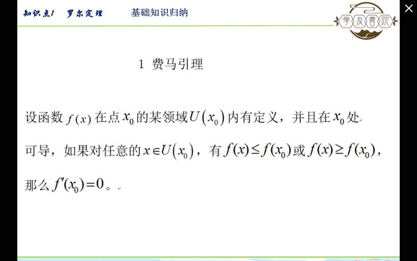 第三章 知识点1 知识点梳理 费马引理哔哩哔哩bilibili