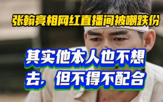 张翰亮相网红直播间被嘲跌份,其实他本人也不想去,但不得不配合哔哩哔哩bilibili