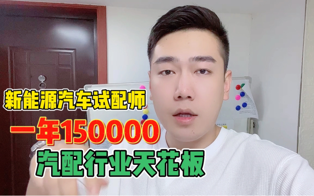 新能源汽车试配师一年150000工作地点自选,真正的汽配行业天花板哔哩哔哩bilibili