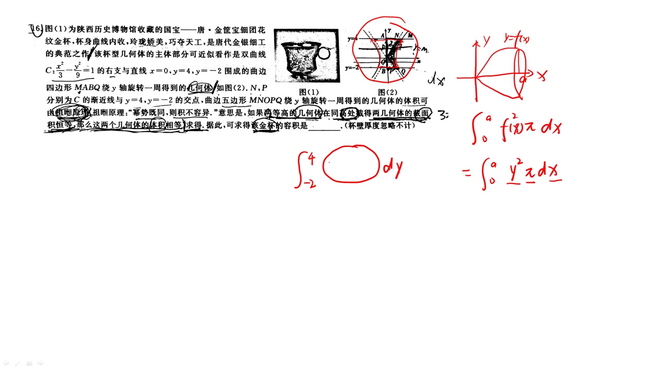 定积分的运用的推广,这个方法求体积,3分钟搞定!哔哩哔哩bilibili